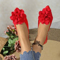 Women's Ballet Flats with Floral Appliqués