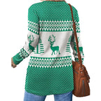 Women's Patterned Winter Sweater with Crew Neck
