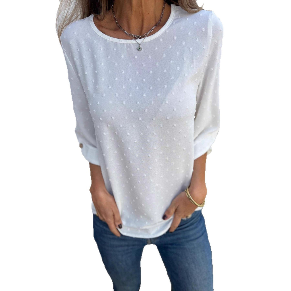 Casual Women's Blouse with Textured Fabric