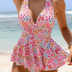 Women's Floral Ruffled Swimsuit