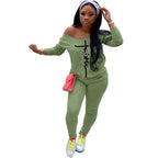 Women's Casual Off-Shoulder Two-Piece Set