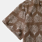 Women's Short-Sleeve Botanical Print Shirt