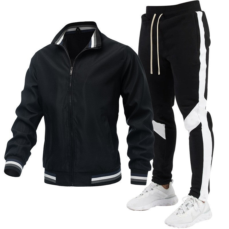 Men's Sporty Track Jacket and Jogging Pants Set