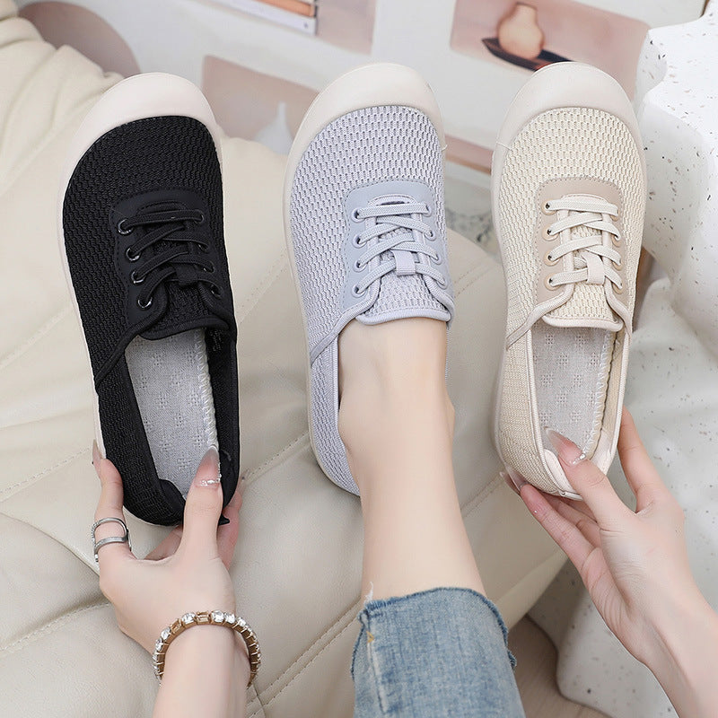 Women's Breathable Sneakers with Elastic Entry