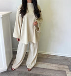 Women's Comfortable and Stylish Ribbed Knit Lounge Set