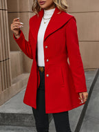 Women's Elegant Coat with Stand-Up Collar