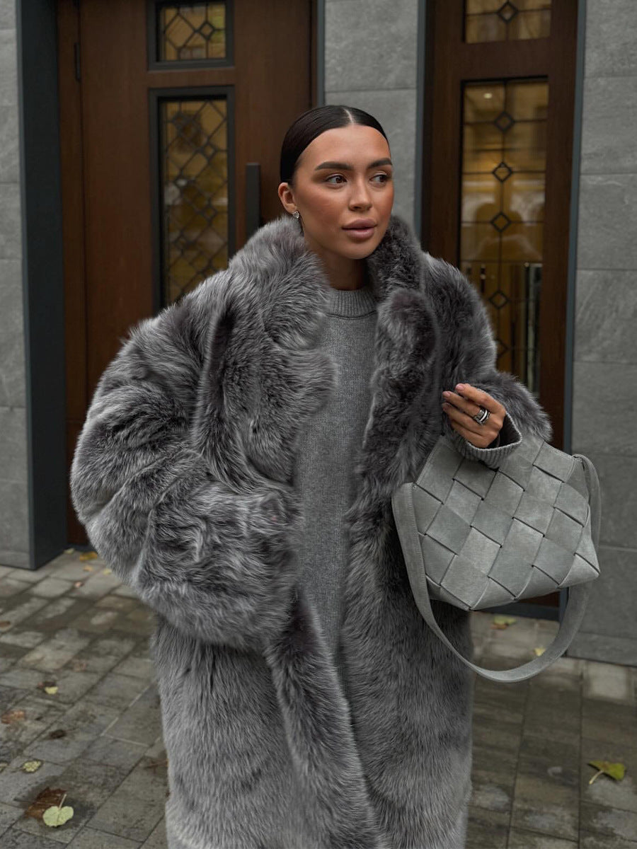 Women's Luxury Faux Fur Coat