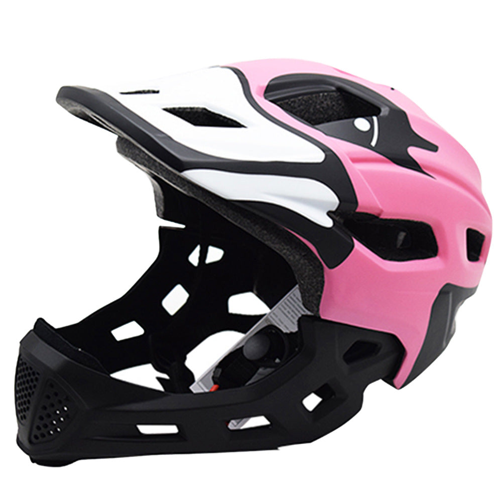 Mountain bike helmet with adjustment system