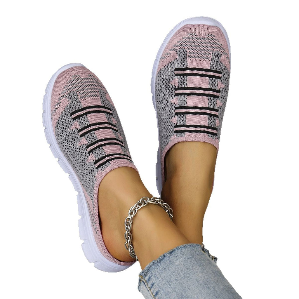 Women's Breathable Slip-On Sneakers with Elastic Upper