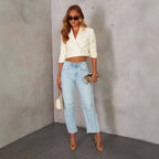 Women's High-Waist Jeans in Casual Urban Style