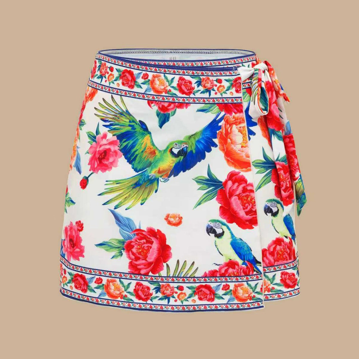 Women's Swimsuit with Refined Cut and Matching Skirt