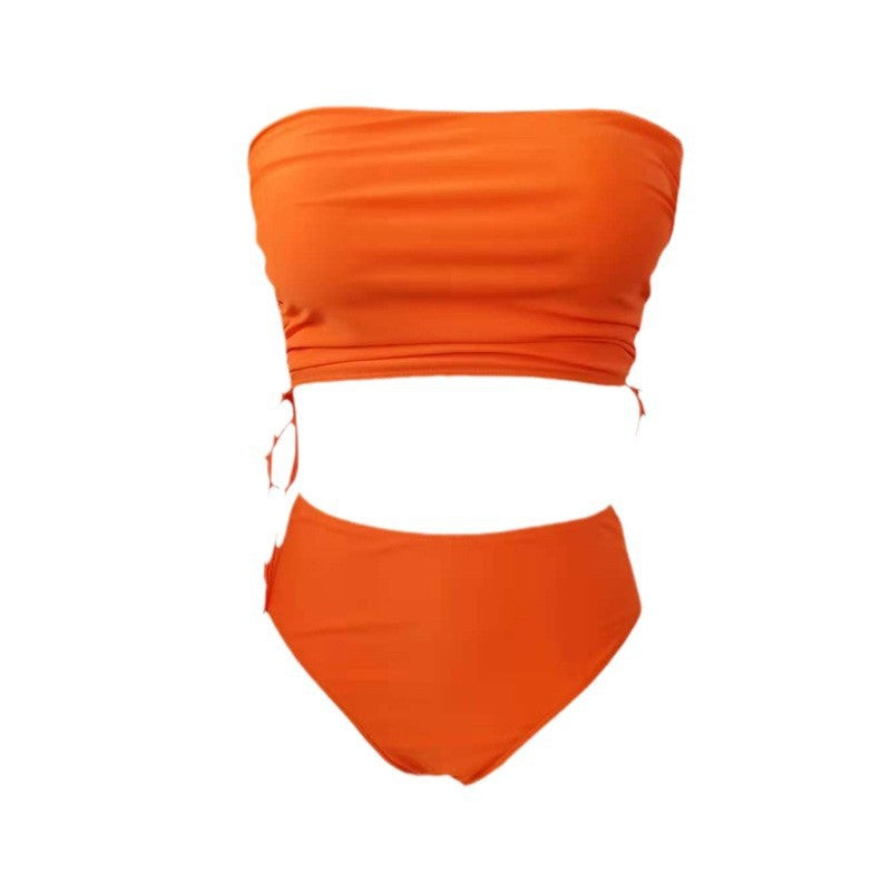 Women's Bandeau Bikini with Refined Ribbon Details
