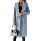 Elegant Double-Breasted Coat with Modern Cut