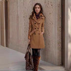 Elegant Trench Coat with Deep Lapel