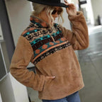 Women's Floral Fleece Pullover
