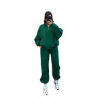 Women's Casual Two-Piece Set with Oversized Hoodie and Joggers