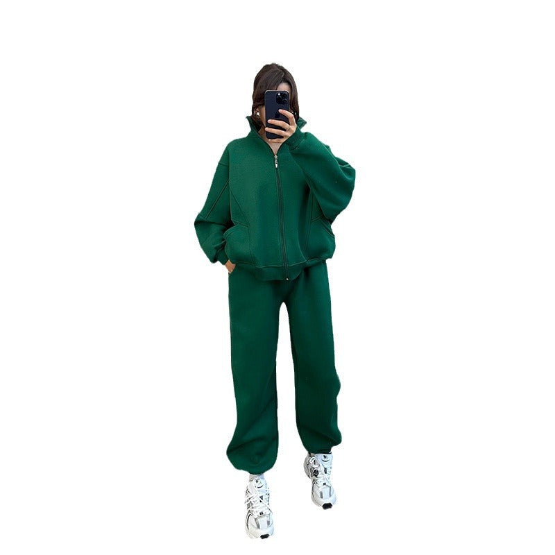 Women's Casual Two-Piece Set with Oversized Hoodie and Joggers