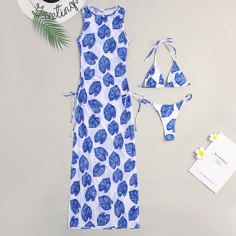 Women's Sleeveless Beach Dress with Elastic Waist