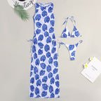 Women's Sleeveless Beach Dress with Elastic Waist
