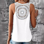 Women's Airy Crochet Shirt with Unique Back Detail