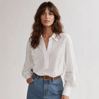 Women's Elegant Blouse with Fine Embroidery Details
