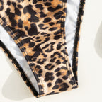 Women's Asymmetrical Bandeau Bikini with Gold Accents