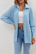 Casual Women's Textured Shirt Blouse