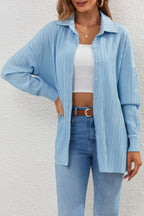 Casual Women's Textured Shirt Blouse