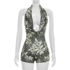 Women's Animal Print Bodycon Playsuit