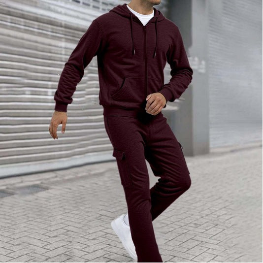 Men's Sporty Zip Sweat Set