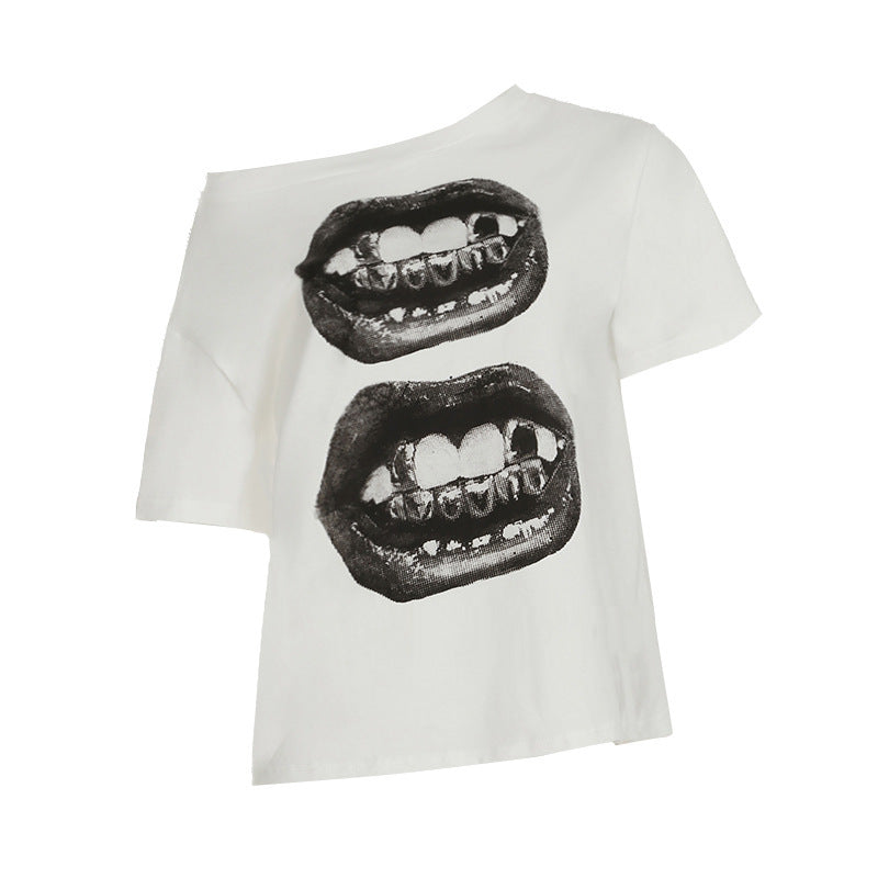 Women's Creative Oversized T-Shirt with Graphic Print