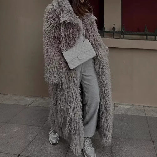 Women's Fluffy Oversized Faux Fur Coat