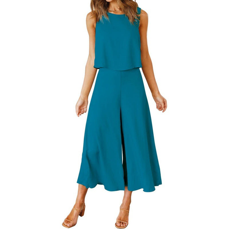 Women's Flowy Wide-Leg Jumpsuit