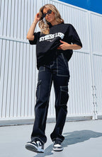 Women's Cotton-Blend Cargo Pants
