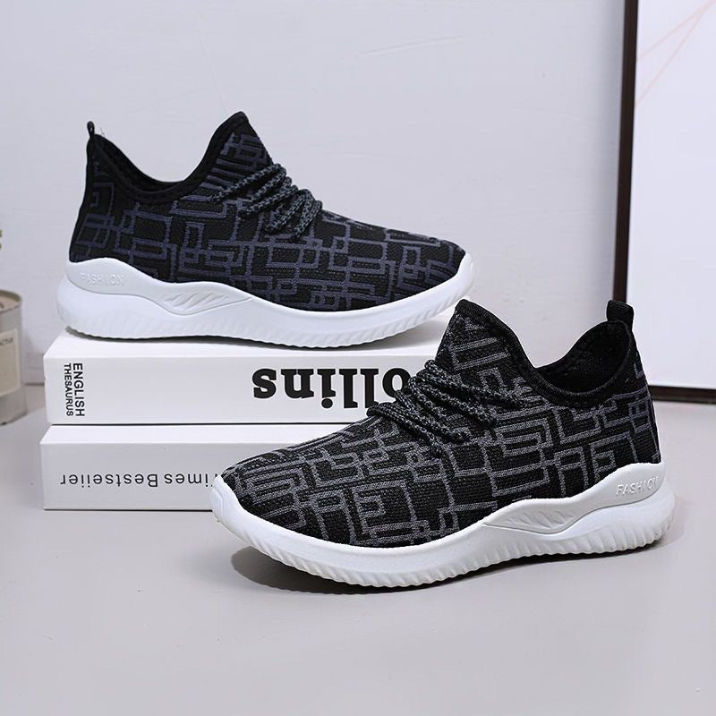 Women's Breathable Casual Sneakers with Trendy Knit Design