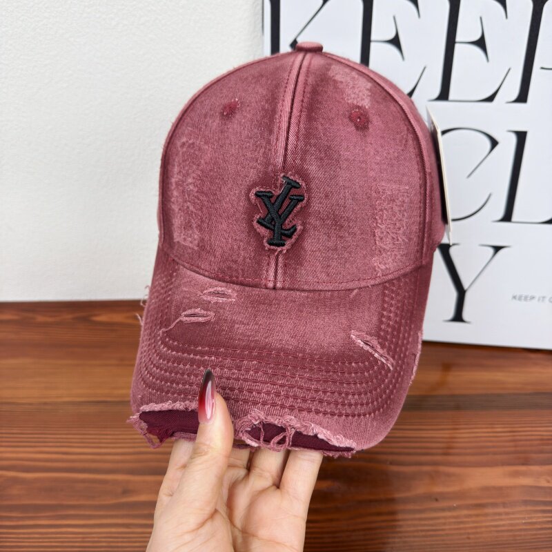 Men's Distressed Denim Adjustable Baseball Cap