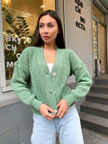 Women's Knit Cardigan with Button Detail