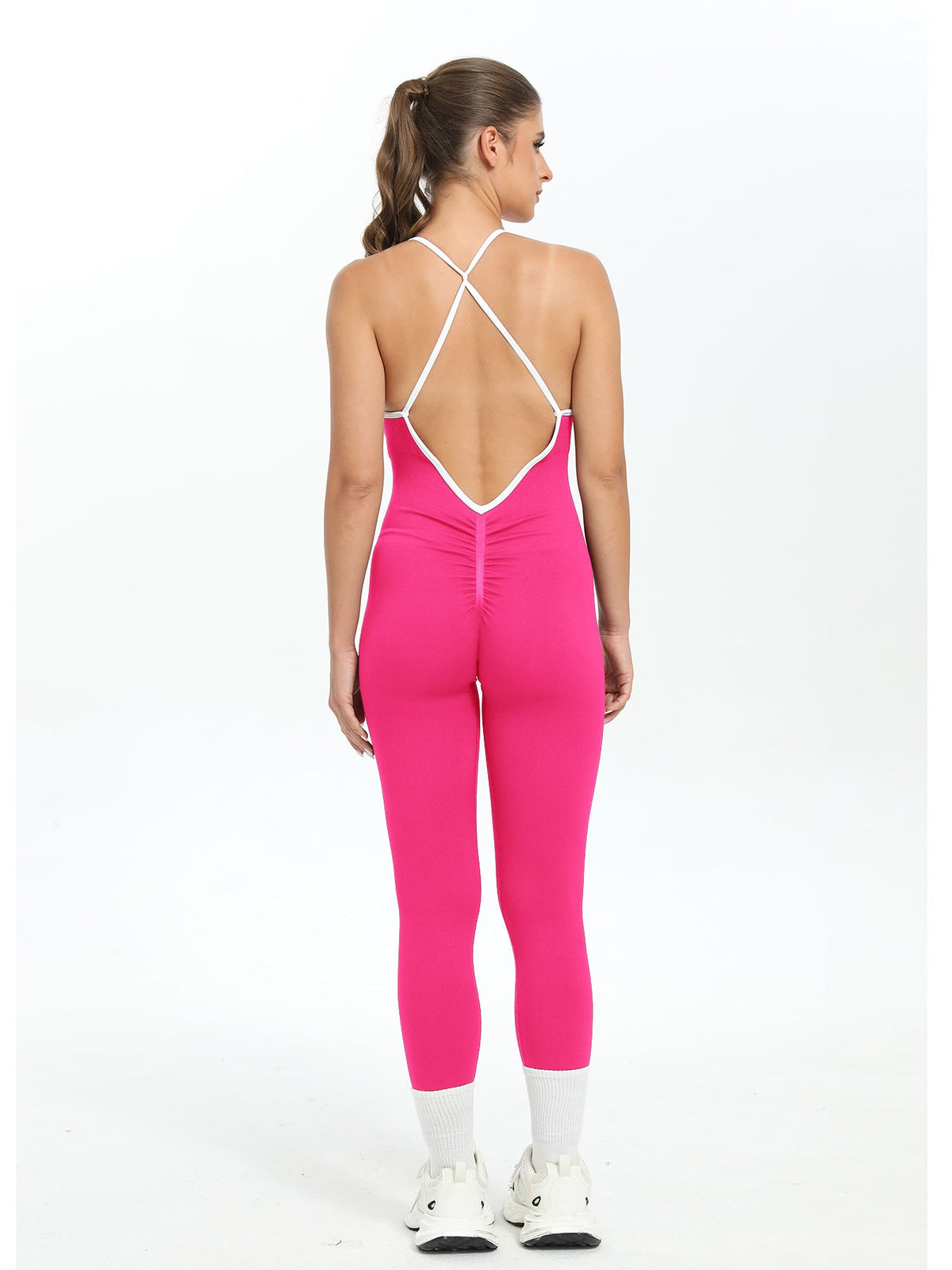 Women's Racerback Bodysuit with Seamless Construction