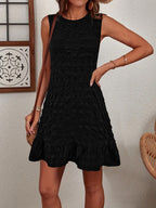 Women's Sleeveless Summer Dress with Ruffle Details