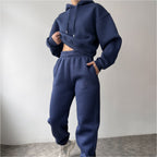 Fashionable Casual Wide-Leg Hoodie Set