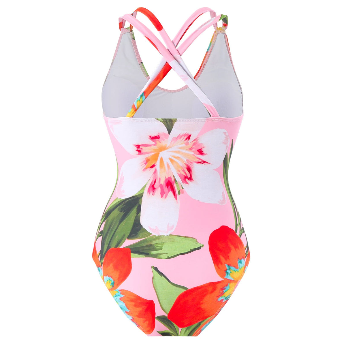 Women's Swimsuit Set with Floral Wrap Skirt and Modern Ruffle Design
