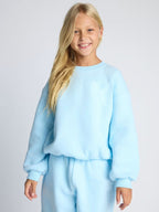 Casual Sweat Set with Voluminous Top and Comfortable Joggers