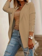 Elegant Blazer with Glamorous Buttons and Tailored Fit