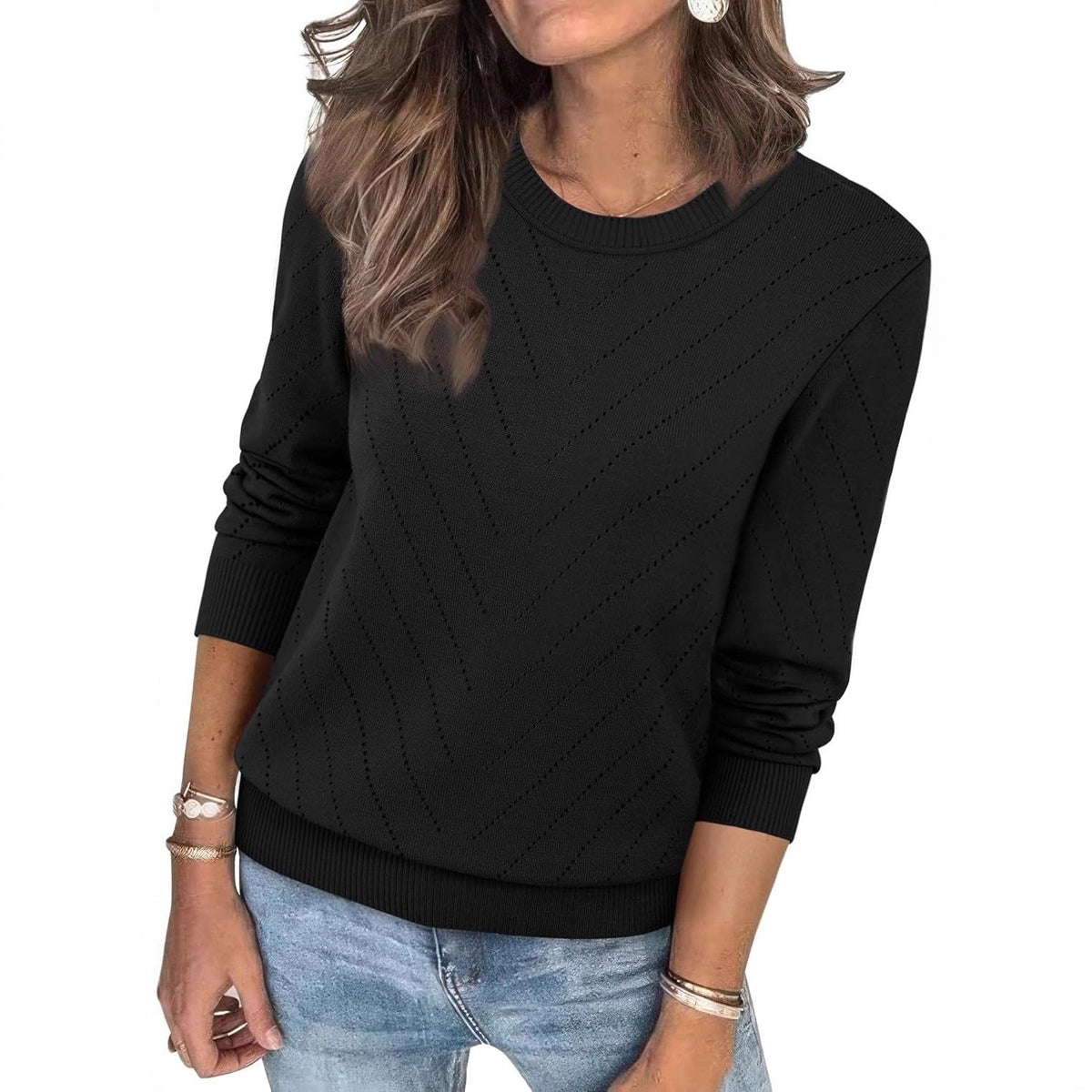 Women's Elegant Striped Sweater