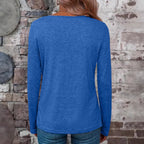 Women's Long Sleeve Shirt with Cross Neckline