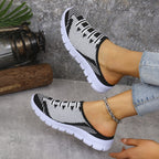 Women's Breathable Slip-On Sneakers with Elastic Upper