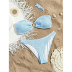 Women's Bandeau Bikini with Ruched Design