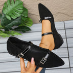 Women's ballet flats with detailed leopard print and elegant strap