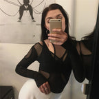 Asymmetric Long-Sleeve Bodysuit