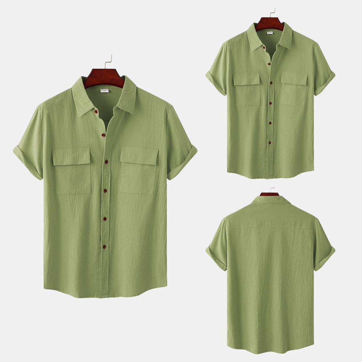 Women's Short-Sleeve Shirt with Practical Chest Pockets and Casual Structure